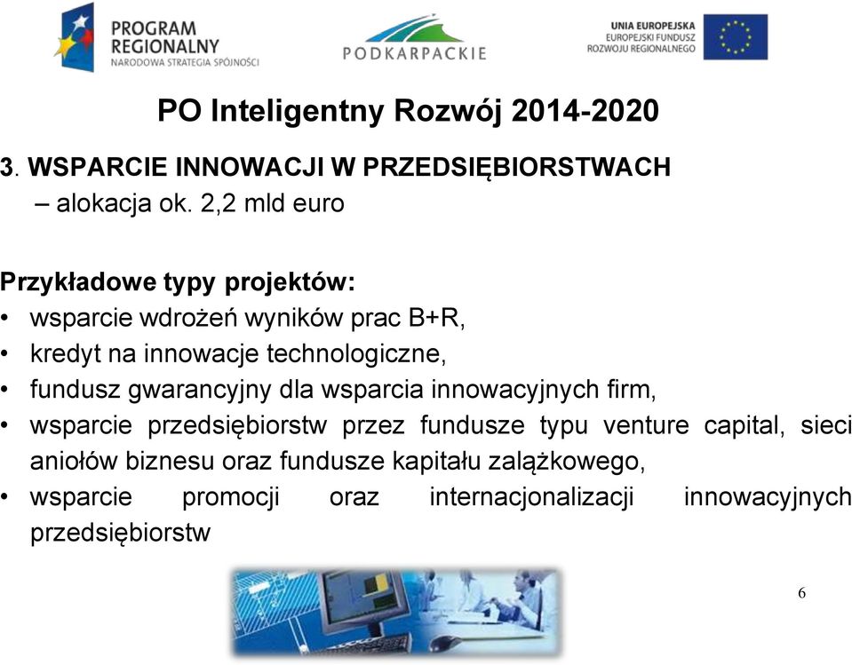 fundusz gwarancyjny dla wsparcia innowacyjnych firm, wsparcie przedsiębiorstw przez fundusze typu venture