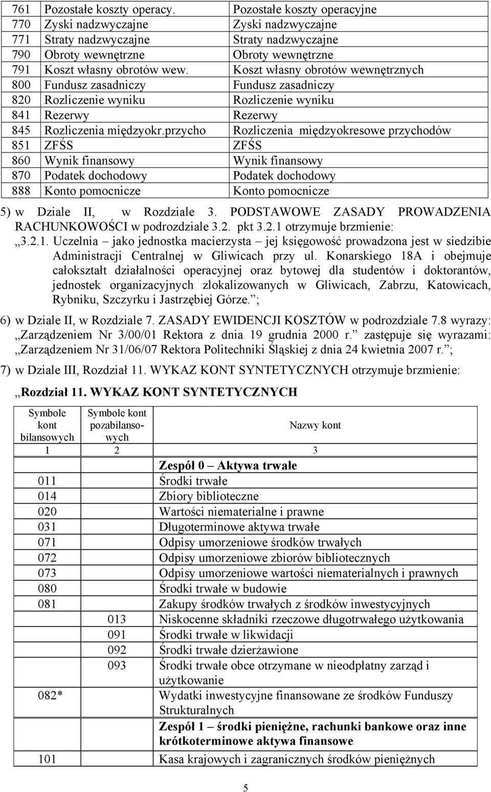 Koszt własny obrotów wewnętrznych 800 Fundusz zasadniczy Fundusz zasadniczy 820 Rozliczenie wyniku Rozliczenie wyniku 841 Rezerwy Rezerwy 845 Rozliczenia międzyokr.