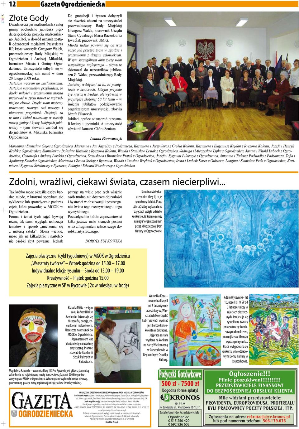 Burmistrz Miasta I Gminy Ogrodzieniec Andrzej Mikulski Pdf