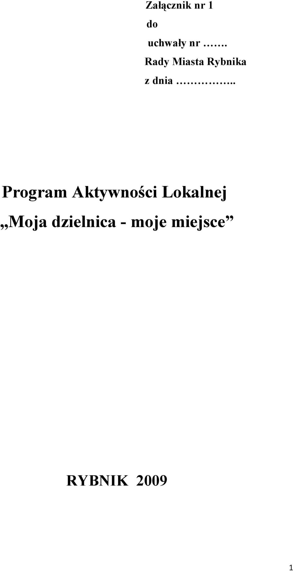 . Program Aktywności Lokalnej