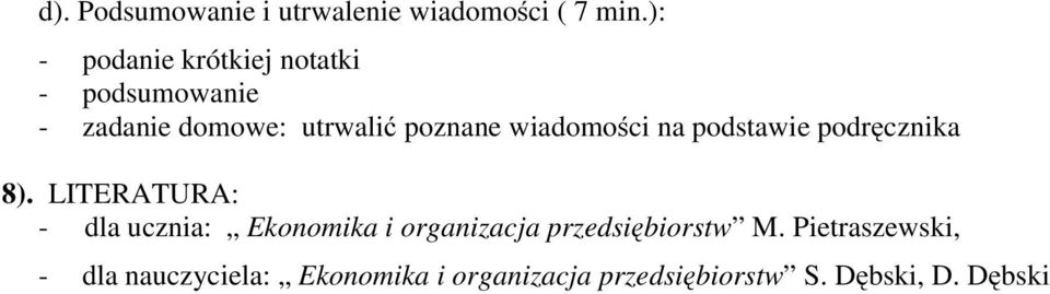 wiadomości na podstawie podręcznika 8).