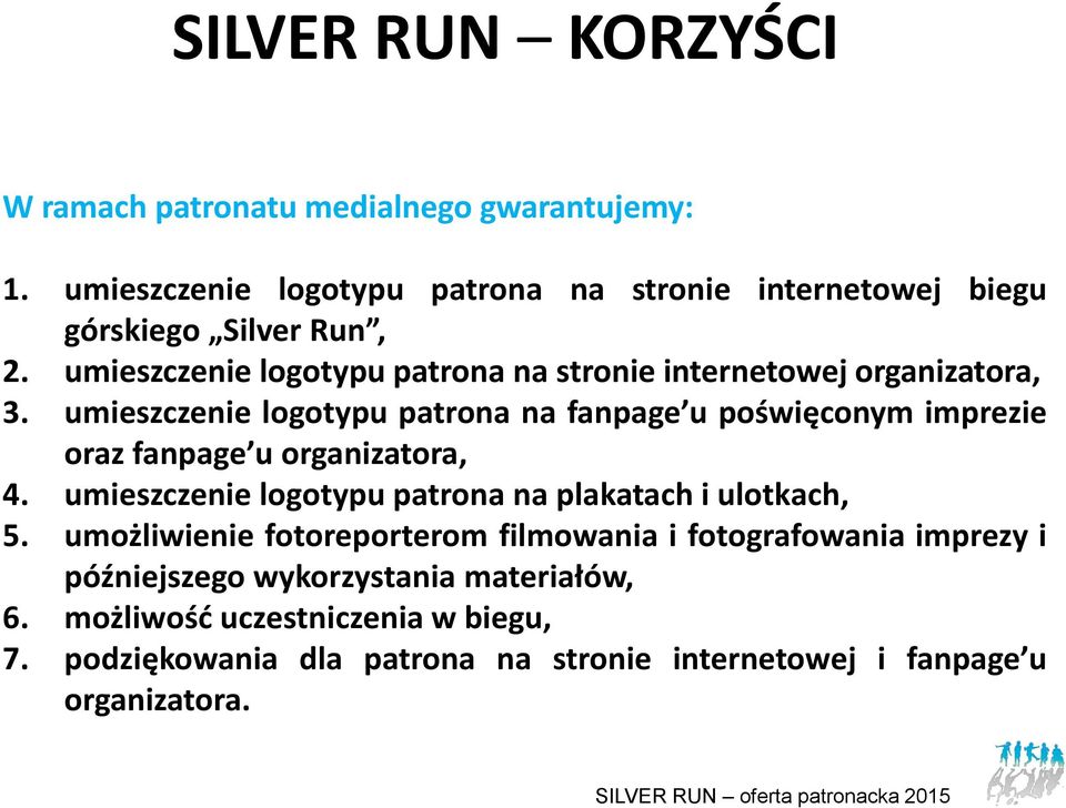 umieszczenie logotypu patrona na stronie internetowej organizatora, 3.