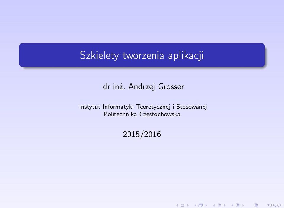 Informatyki Teoretycznej i