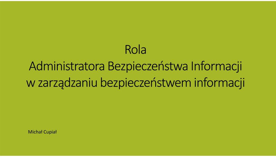 Informacji w zarządzaniu