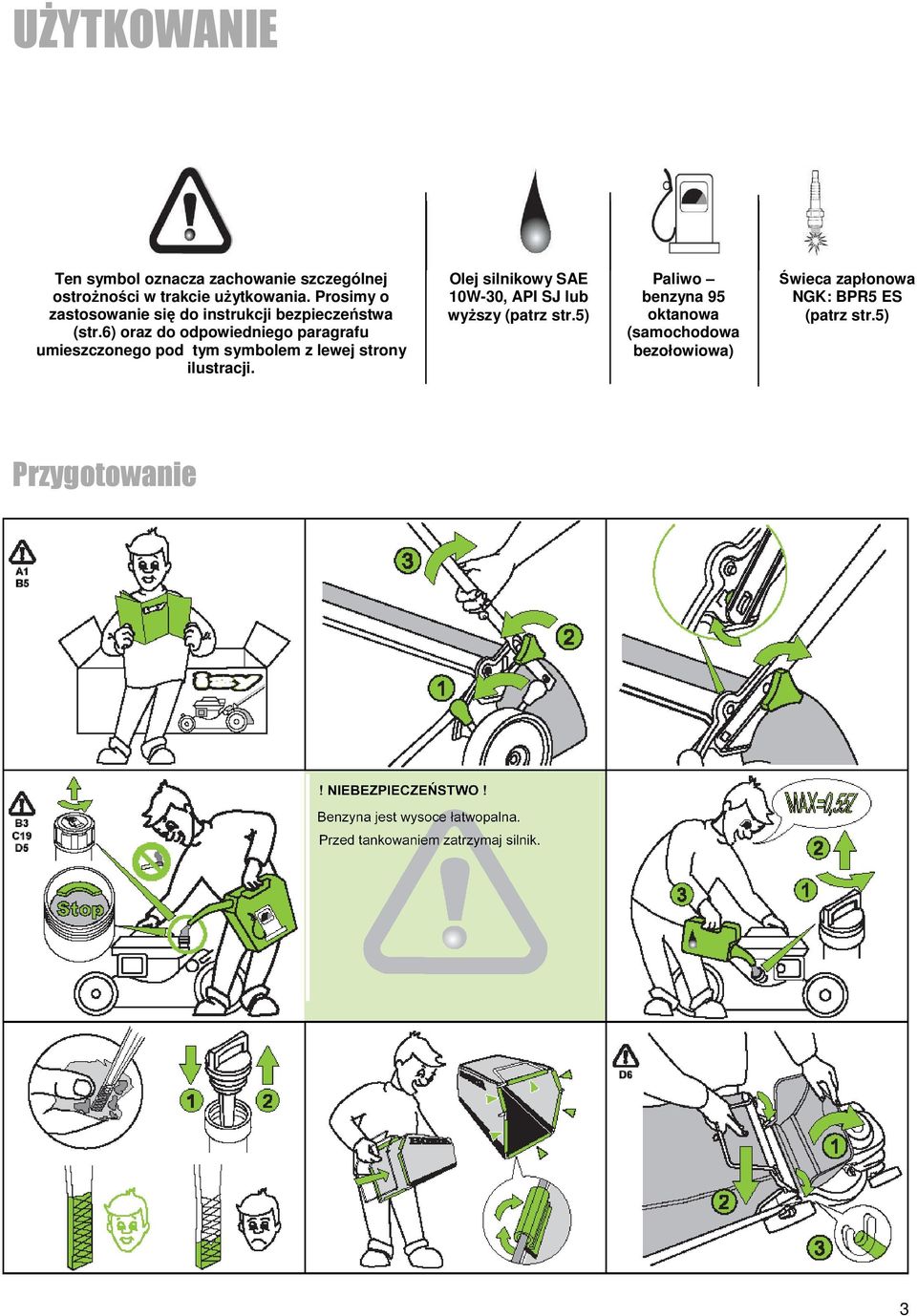 6) oraz do odpowiedniego paragrafu umieszczonego pod tym symbolem z lewej strony ilustracji.