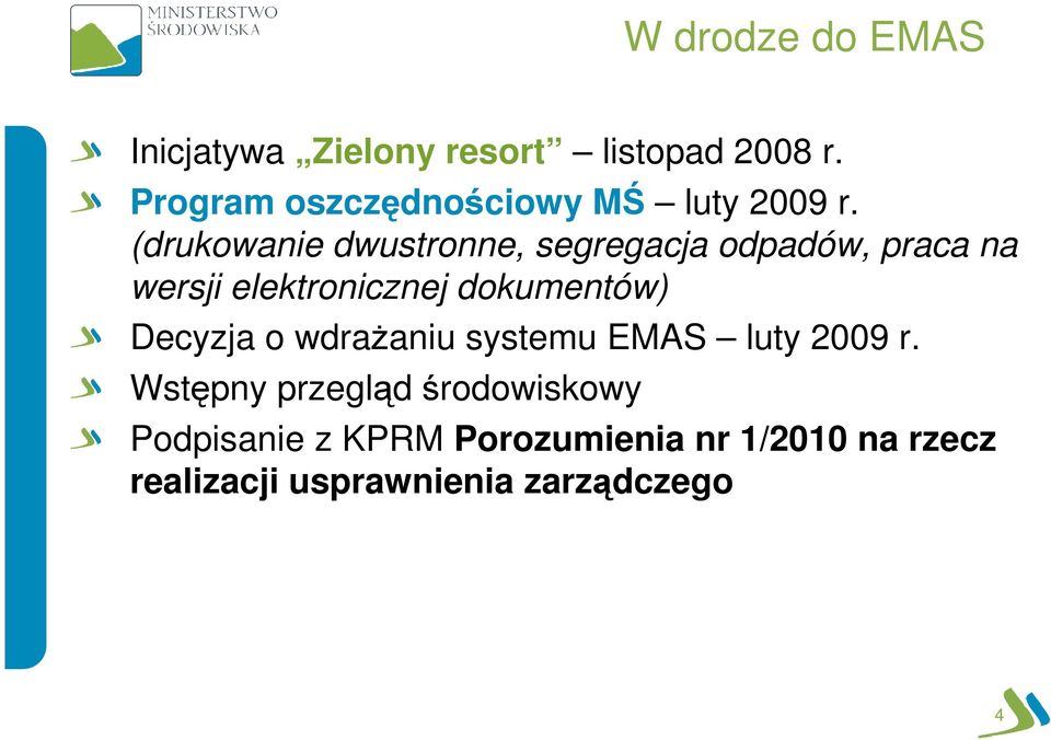(drukowanie dwustronne, segregacja odpadów, praca na wersji elektronicznej dokumentów)
