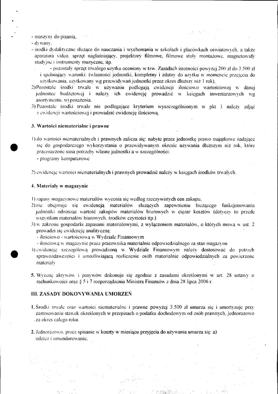 Zasadach istotności powyżej 200 zl do 3.