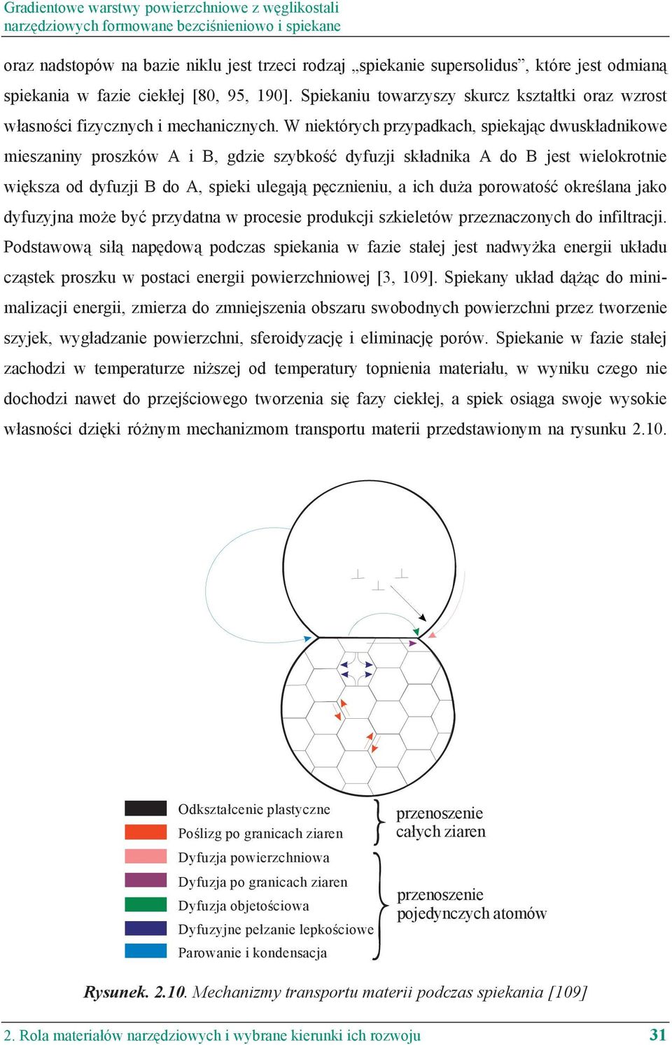 W niektórych przypadkach, spiekaj c dwusk adnikowe mieszaniny proszków A i B, gdzie szybko dyfuzji sk adnika A do B jest wielokrotnie wi ksza od dyfuzji B do A, spieki ulegaj p cznieniu, a ich du a