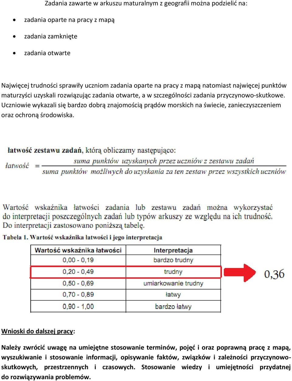 Uczniowie wykazali się bardzo dobrą znajomością prądów morskich na świecie, zanieczyszczeniem oraz ochroną środowiska.