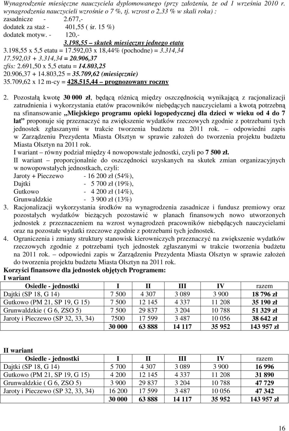 906,37 zfśs: 2.691,50 x 5,5 etatu = 14.803,25 20.906,37 + 14.803,25 = 35.709,62 (miesięcznie) 35.709,62 x 12 m-cy = 428.515,44 prognozowany roczny 2.