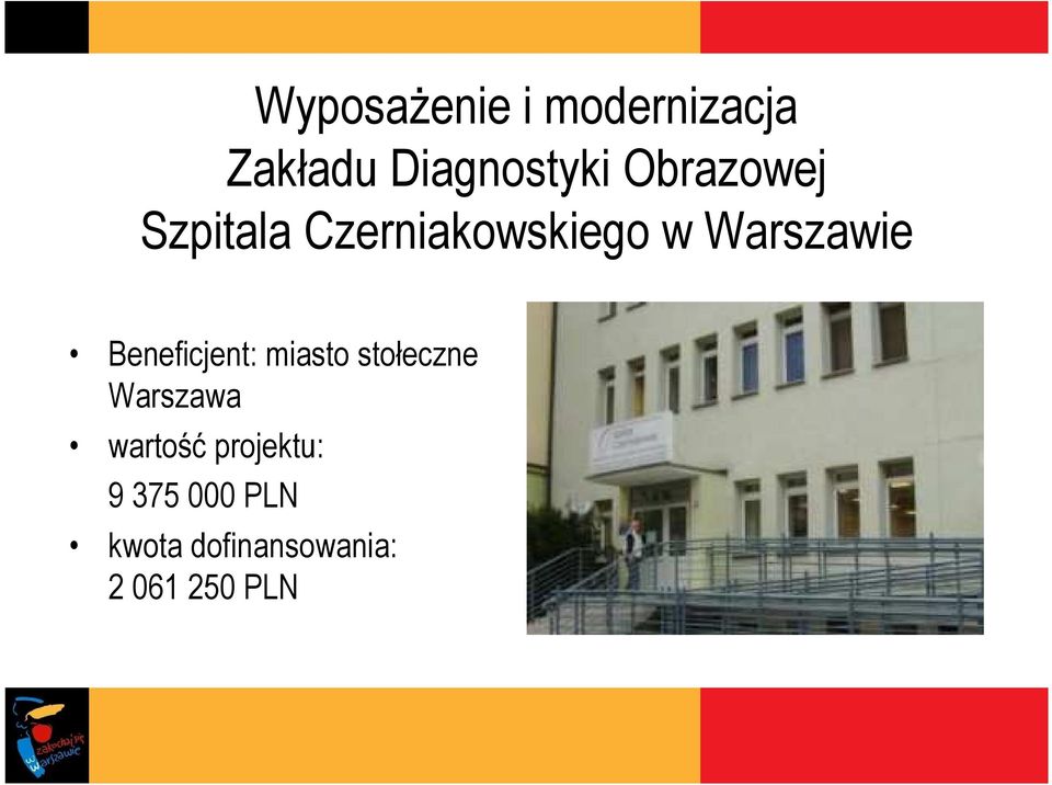 Beneficjent: miasto stołeczne Warszawa wartość