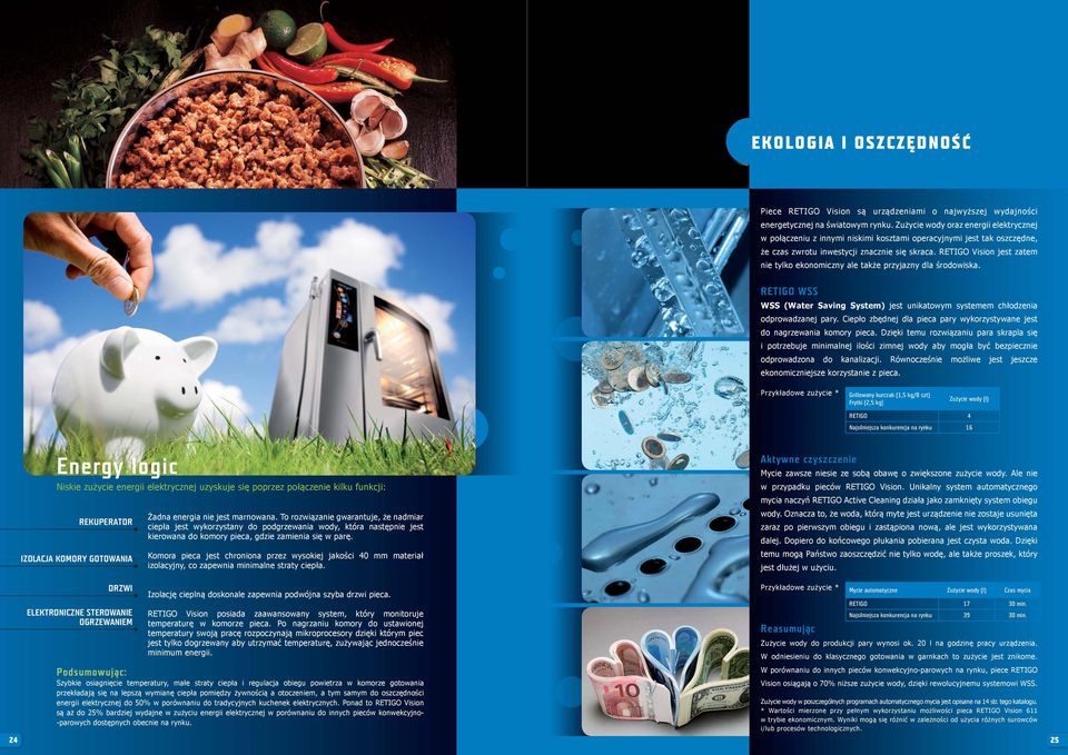 RETIGO Vision jest zatem nie tylko ekonomiczny ale także przyjazny dla środowiska. RETIGO WSS WSS (Water Saving System) jest unikatowym systemem chłodzenia odprowadzanej pary.
