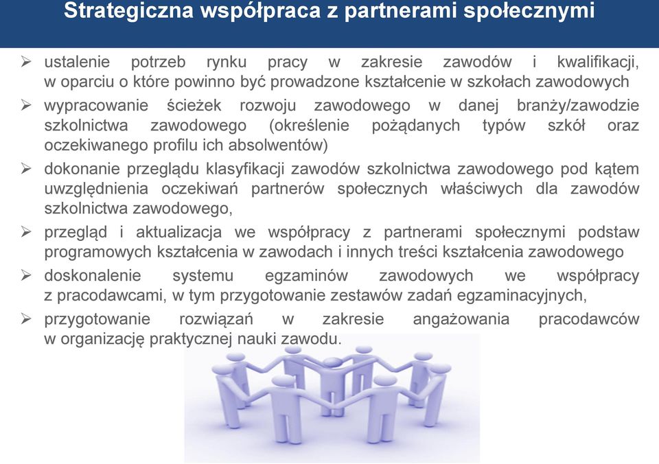 dokonanie przeglądu klasyfikacji zawodów szkolnictwa zawodowego pod kątem uwzględnienia oczekiwań partnerów społecznych właściwych dla zawodów szkolnictwa zawodowego, przegląd i aktualizacja we