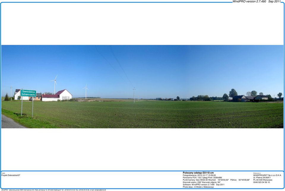 Panorama FOV: 122,7 [deg] Pixel: 3338x986 : Geo WGS 84 Wschód: 18 23'03,50"