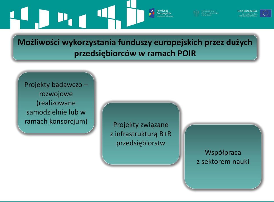 (realizowane samodzielnie lub w ramach konsorcjum) Projekty