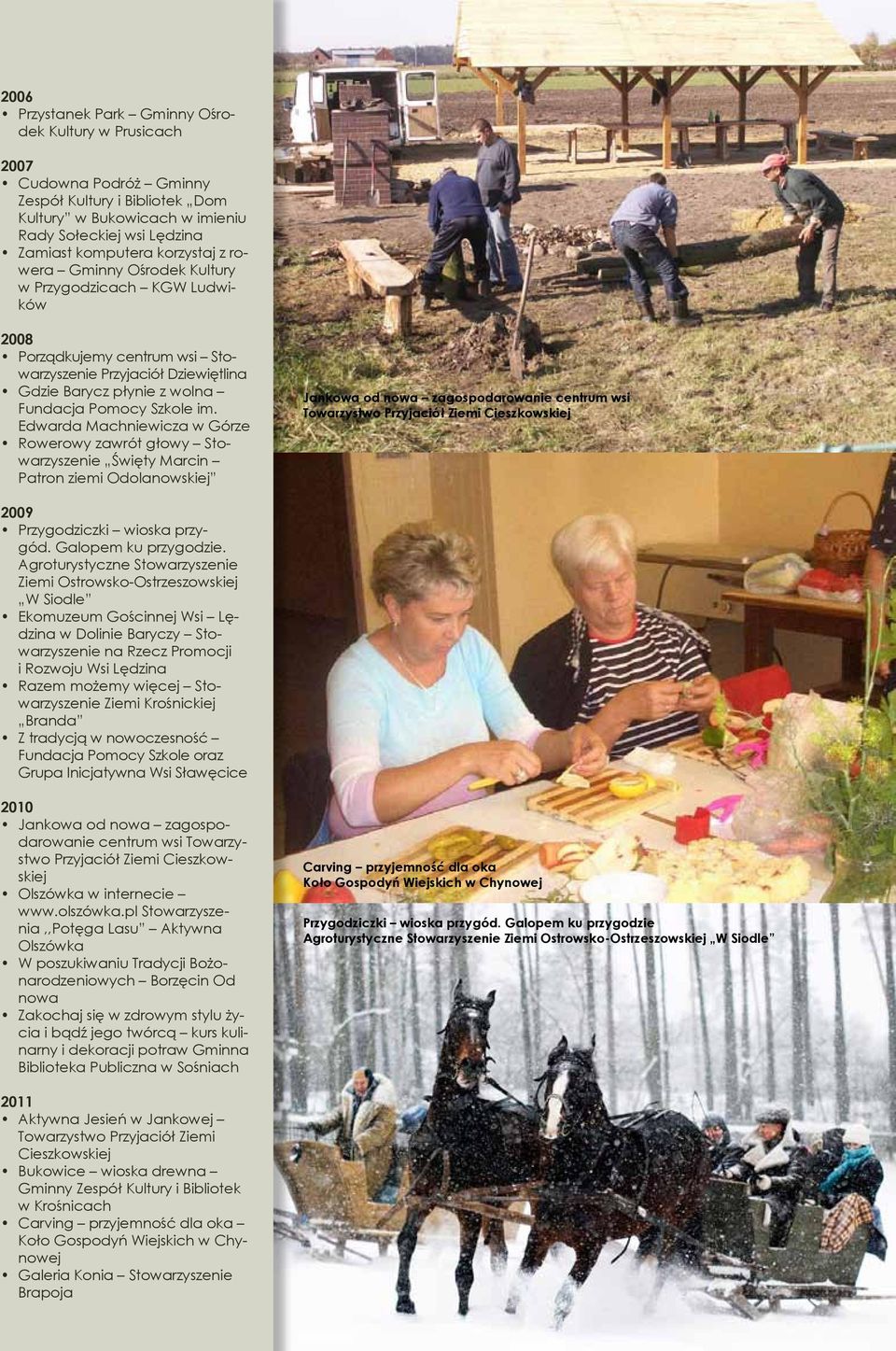 Edwarda Machniewicza w Górze Rowerowy zawrót głowy Stowarzyszenie Święty Marcin Patron ziemi Odolanowskiej Jankowa od nowa zagospodarowanie centrum wsi Towarzystwo Przyjaciół Ziemi Cieszkowskiej 2009