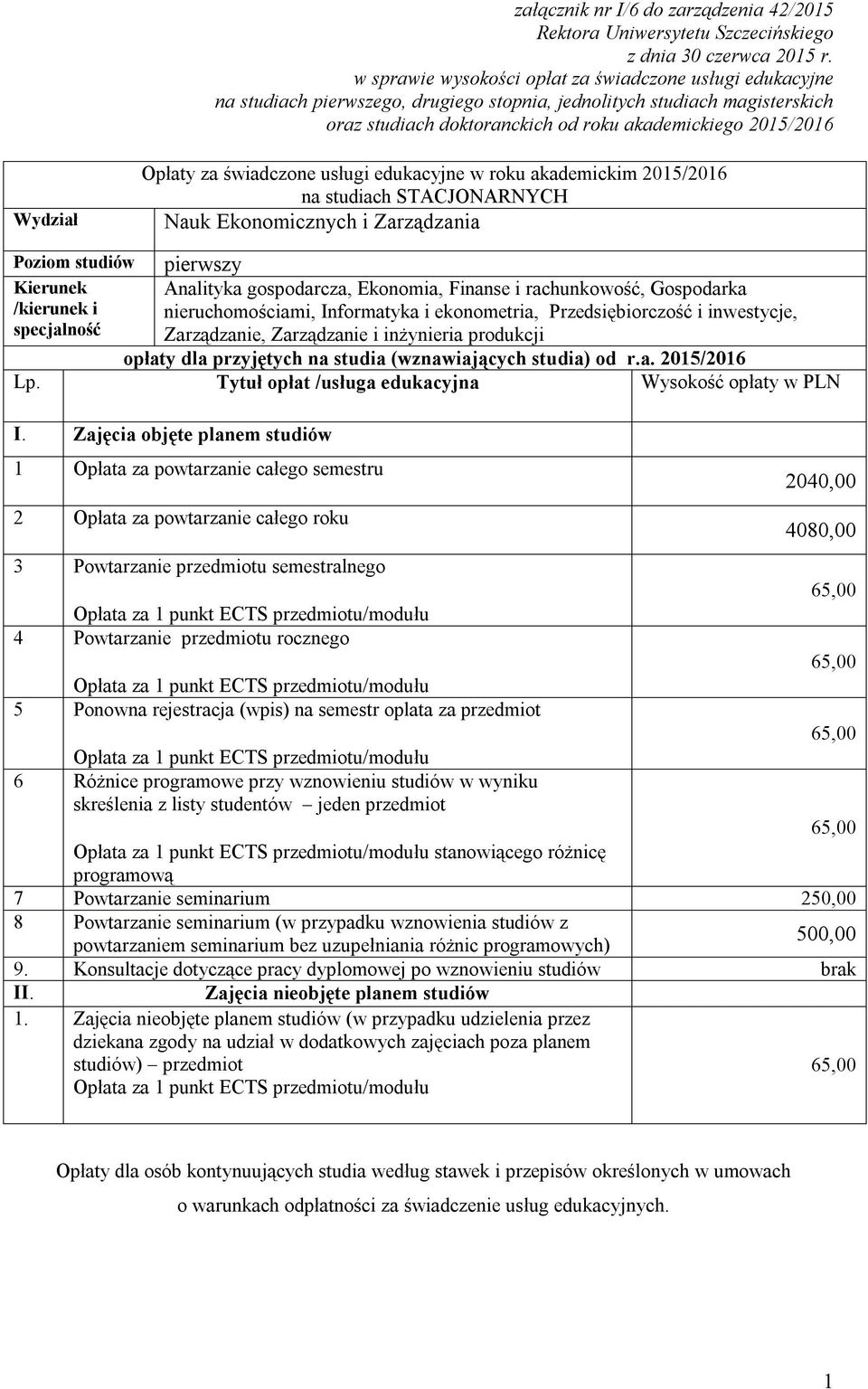 Wydział na studiach STACJONARNYCH pierwszy Analityka gospodarcza, Ekonomia, Finanse i rachunkowość, Gospodarka nieruchomościami, Informatyka i ekonometria, Przedsiębiorczość i inwestycje,
