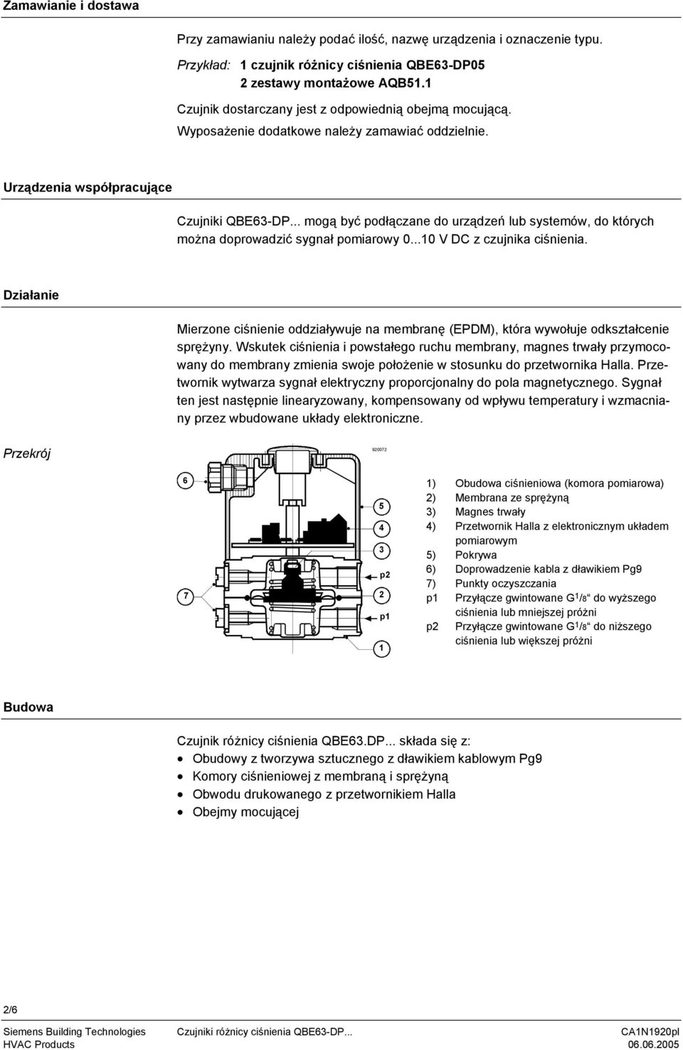 .. mogą być podłączane do urządzeń lub systemów, do których można doprowadzić sygnał pomiarowy 0...10 V DC z czujnika ciśnienia.