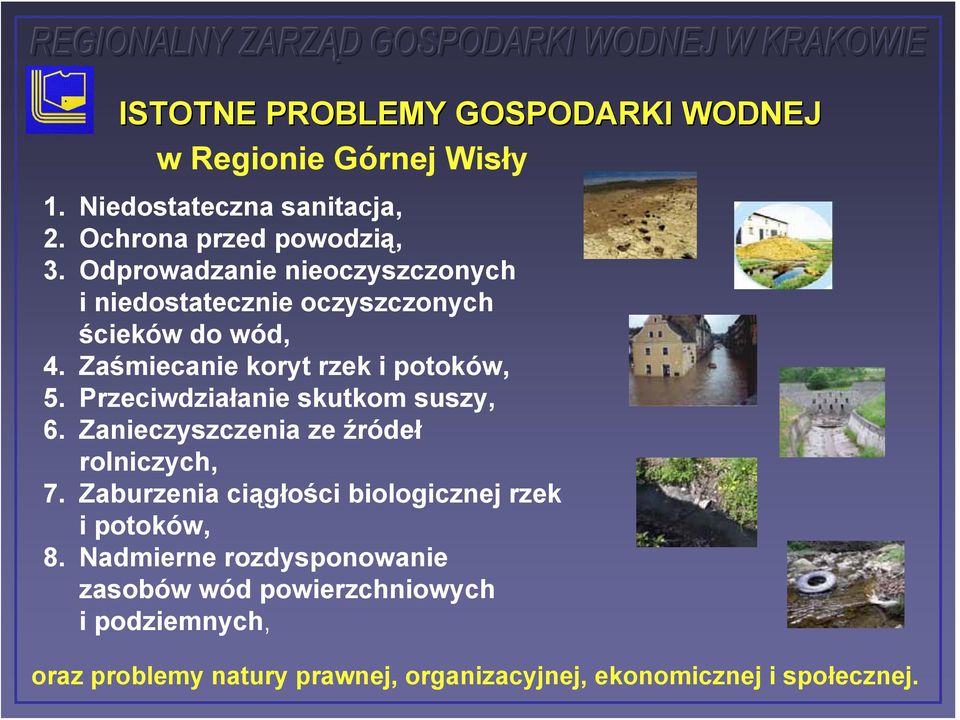 Przeciwdziałanie skutkom suszy, 6. Zanieczyszczenia ze źródeł rolniczych, 7.