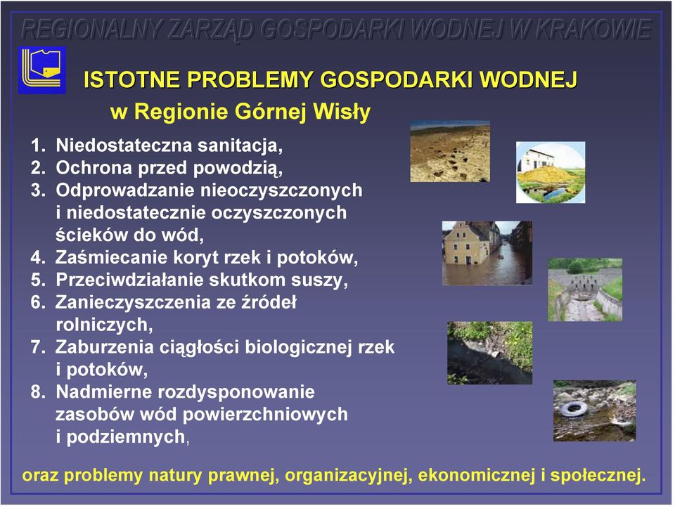 Przeciwdziałanie skutkom suszy, 6. Zanieczyszczenia ze źródeł rolniczych, 7.