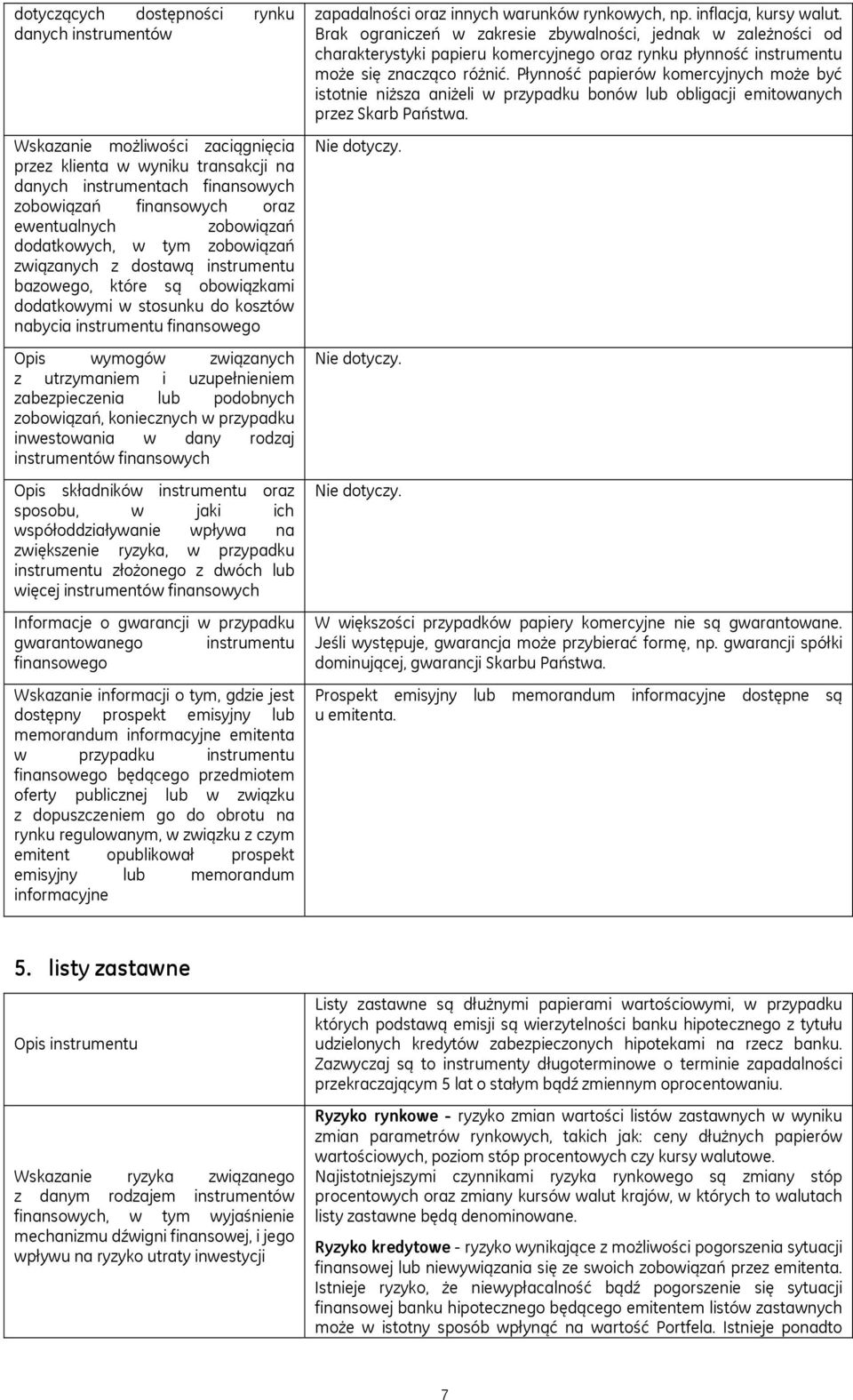 Płynność papierów komercyjnych może być istotnie niższa aniżeli w przypadku bonów lub obligacji emitowanych przez Skarb Państwa. W większości przypadków papiery komercyjne nie są gwarantowane.