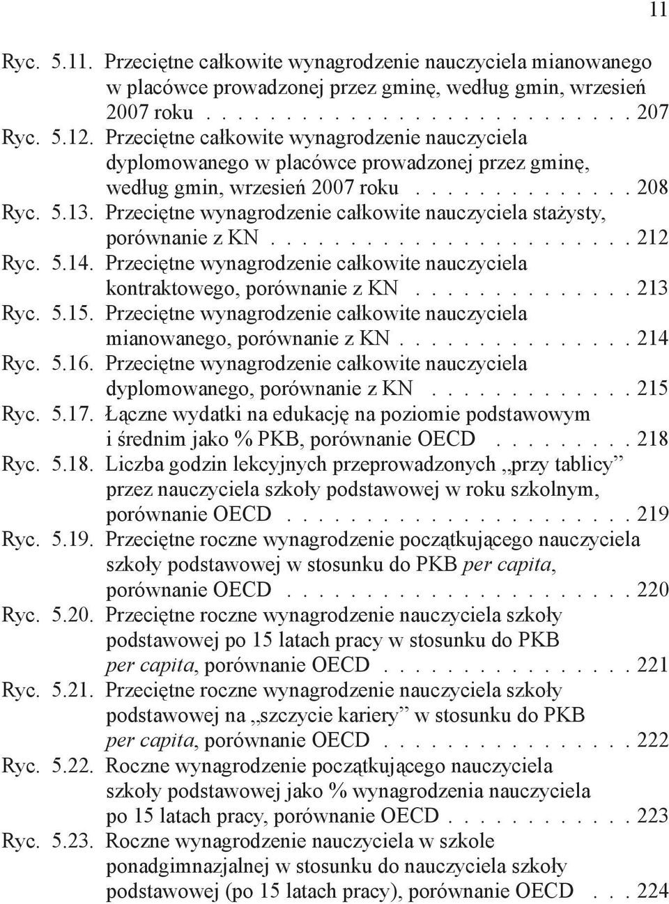 Przeciętne wynagrodzenie całkowite nauczyciela stażysty, porównanie z KN....................... 212 Ryc. 5.14. Przeciętne wynagrodzenie całkowite nauczyciela kontraktowego, porównanie z KN.............. 213 Ryc.
