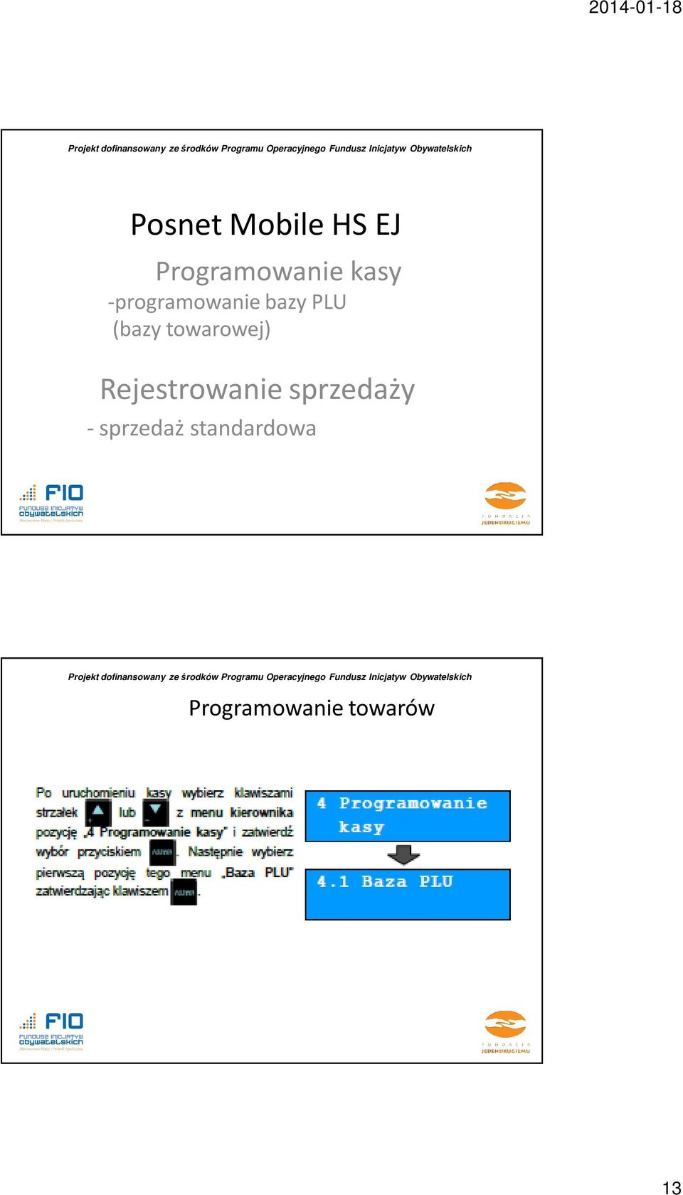 towarowej) Rejestrowanie sprzedaży -