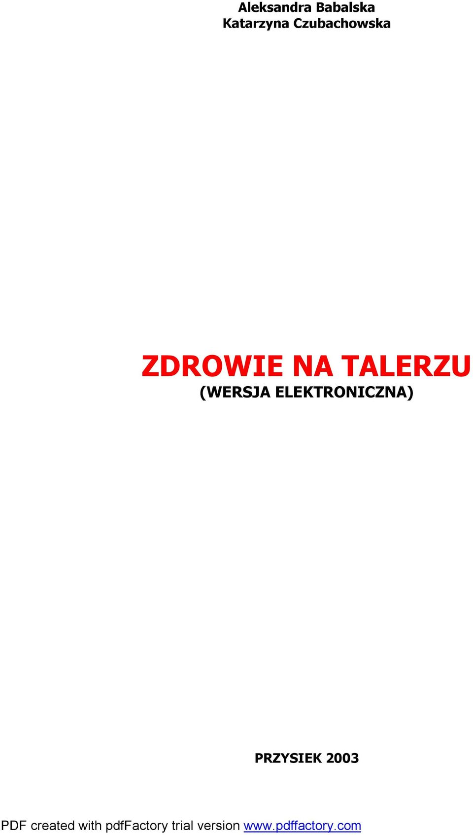 ZDROWIE NA TALERZU