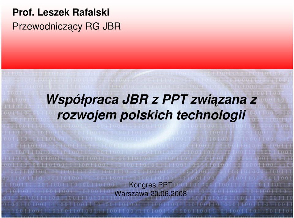 JBR z PPT związana z rozwojem