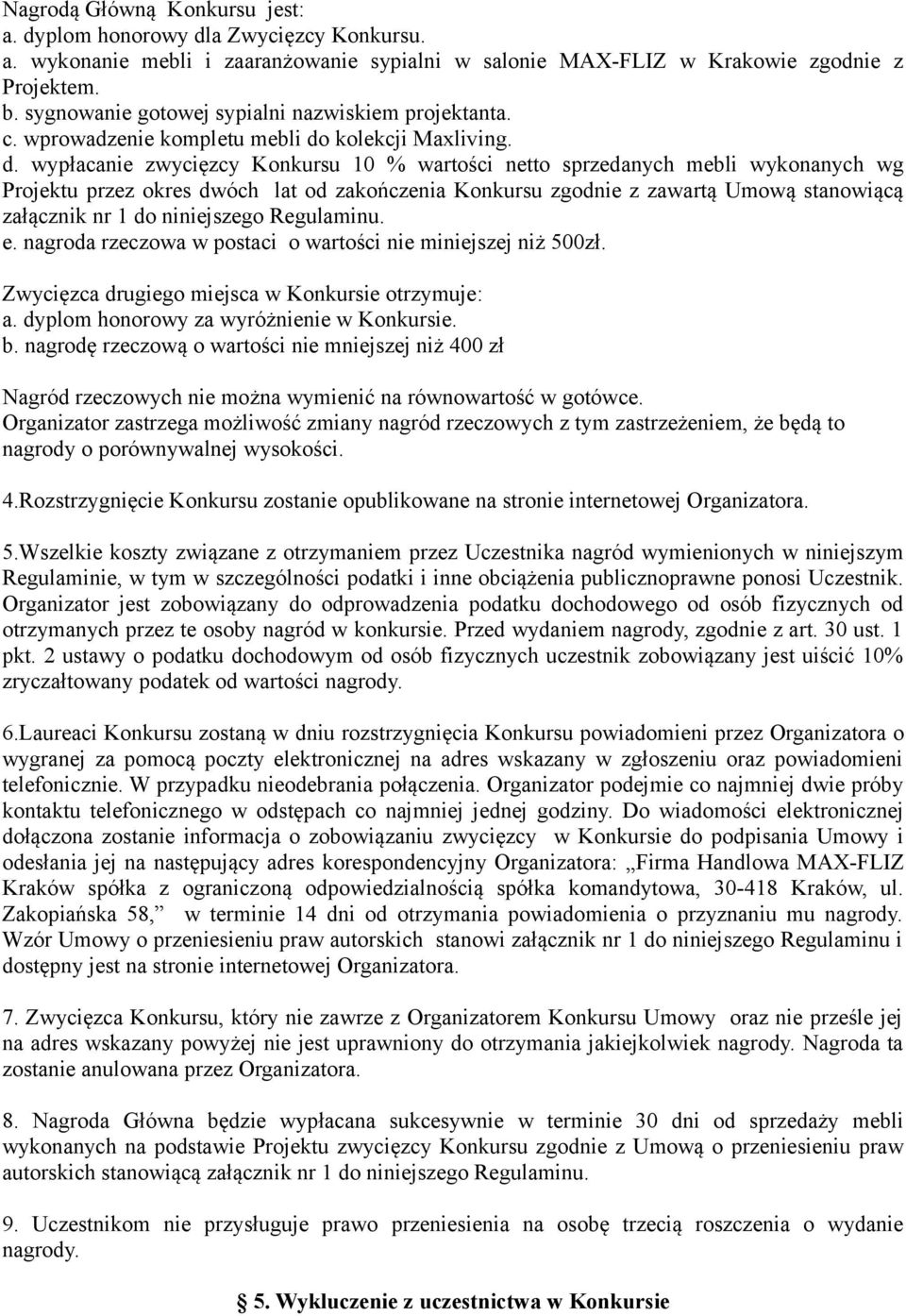 kolekcji Maxliving. d.