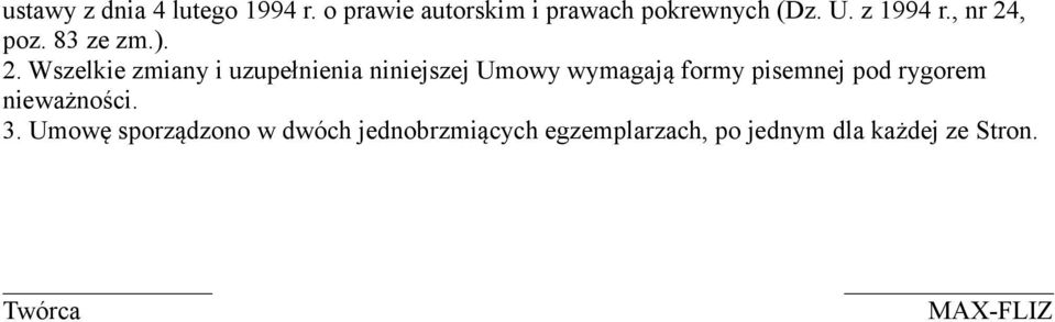 , poz. 83 ze zm.). 2.