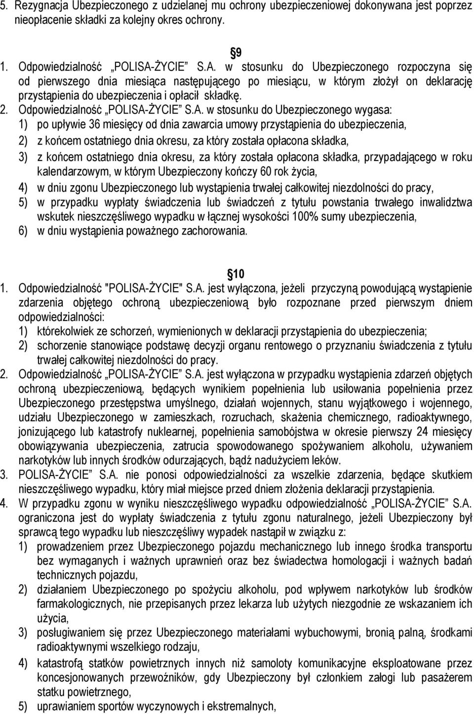 Odpowiedzialność POLISA-