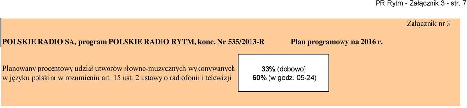 Nr 535/213-R Plan programowy na 216 r.