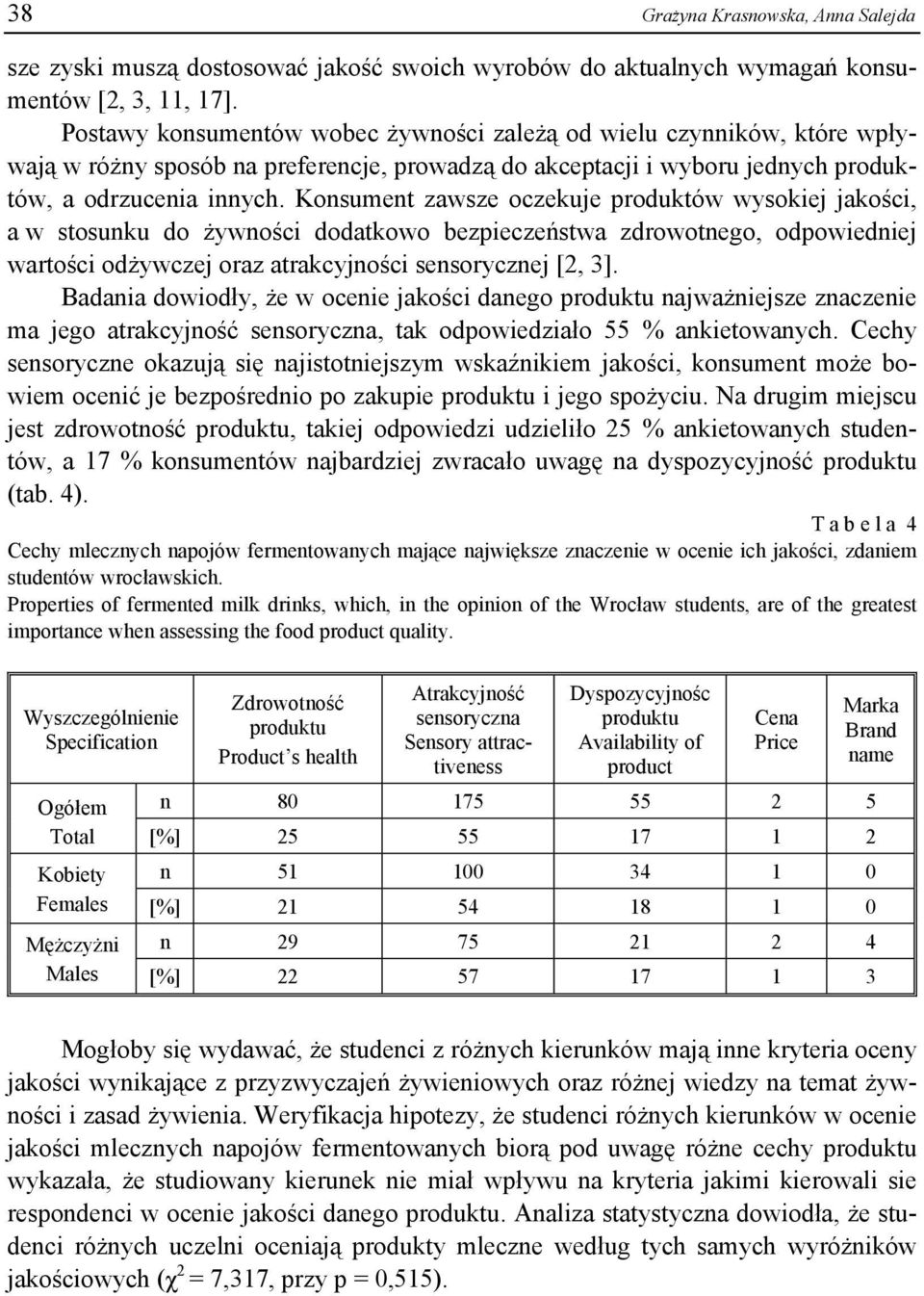 Konsument zawsze oczekuje produktów wysokiej jakości, a w stosunku do żywności dodatkowo bezpieczeństwa zdrowotnego, odpowiedniej wartości odżywczej oraz atrakcyjności sensorycznej [2, 3].