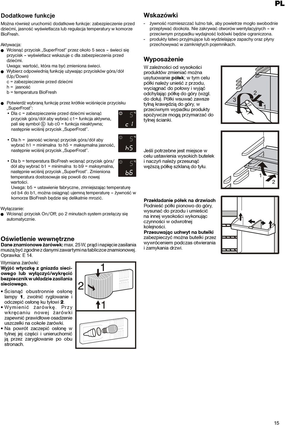 Instrukcja obsługi chłodziarko - zamrażarki s komorou BioFresh - PDF Free  Download