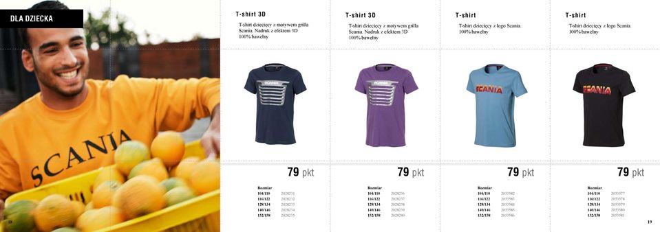 100% bawełny T - s h i r t T-shirt dziecięcy z logo Scania.