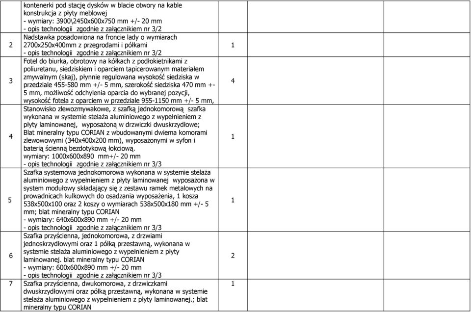 oparciem tapicerowanym materiałem zmywalnym (skaj), płynnie regulowana wysokość siedziska w przedziale 55-580 mm +/- 5 mm, szerokość siedziska 70 mm +- 5 mm, możliwość odchylenia oparcia do wybranej