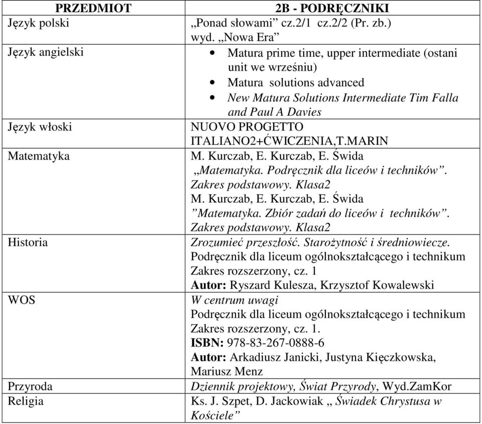 ITALIANO2+ĆWICZENIA,T.MARIN. Podręcznik dla liceów i techników.. Zbiór zadań do liceów i techników. Zrozumieć przeszłość. Starożytność i średniowiecze.