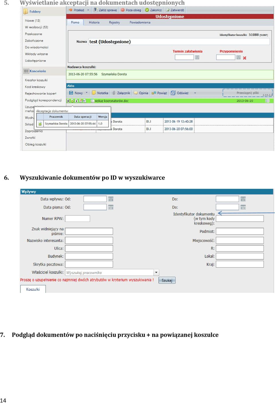 Wyszukiwanie dokumentów po ID w wyszukiwarce
