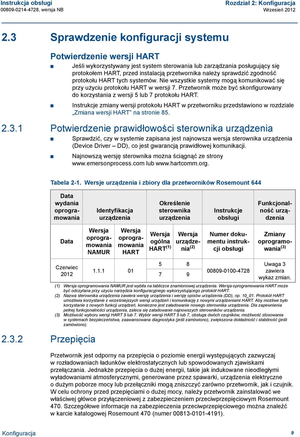 sprawdzić zgodność protokołu HART tych systemów. Nie wszystkie systemy mogą komunikować się przy użyciu protokołu HART w wersji 7.