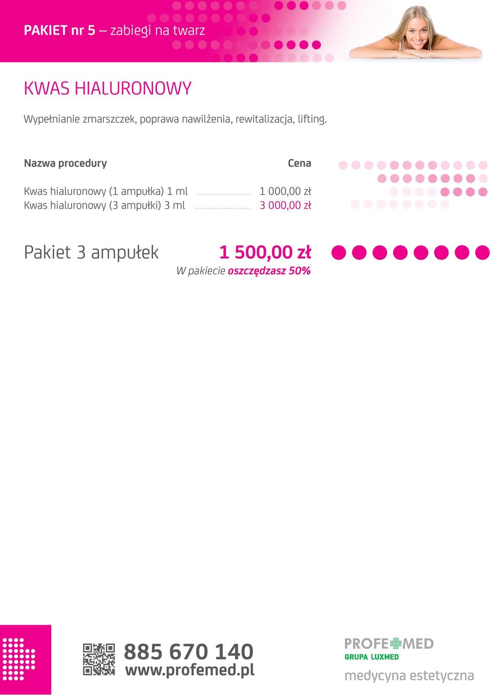 Kwas hialuronowy (1 ampułka) 1 ml.