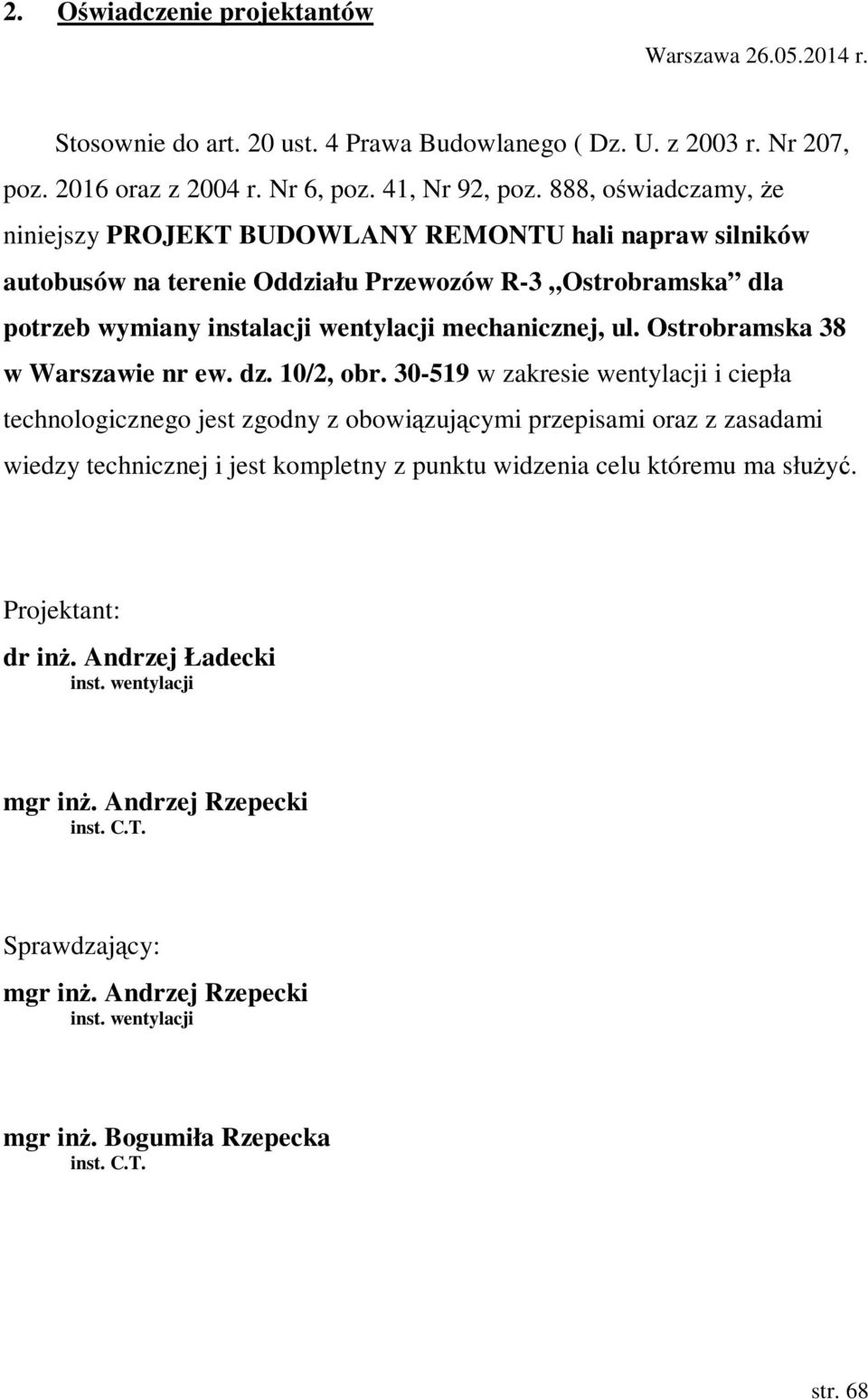 Ostrobramska 38 w Warszawie nr ew. dz. 10/2, obr.