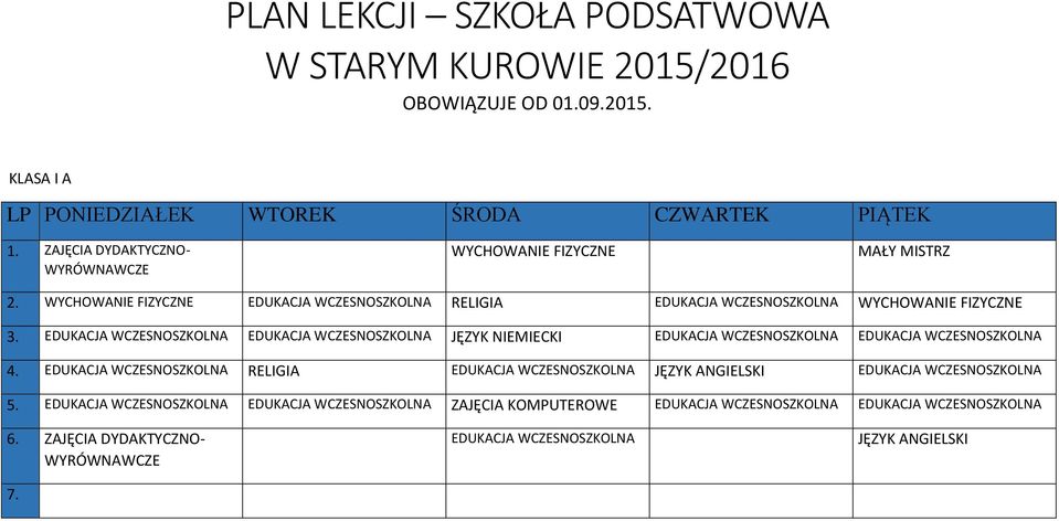 EDUKACJA WCZESNOSZKOLNA EDUKACJA WCZESNOSZKOLNA JĘZYK NIEMIECKI EDUKACJA WCZESNOSZKOLNA EDUKACJA WCZESNOSZKOLNA 4.