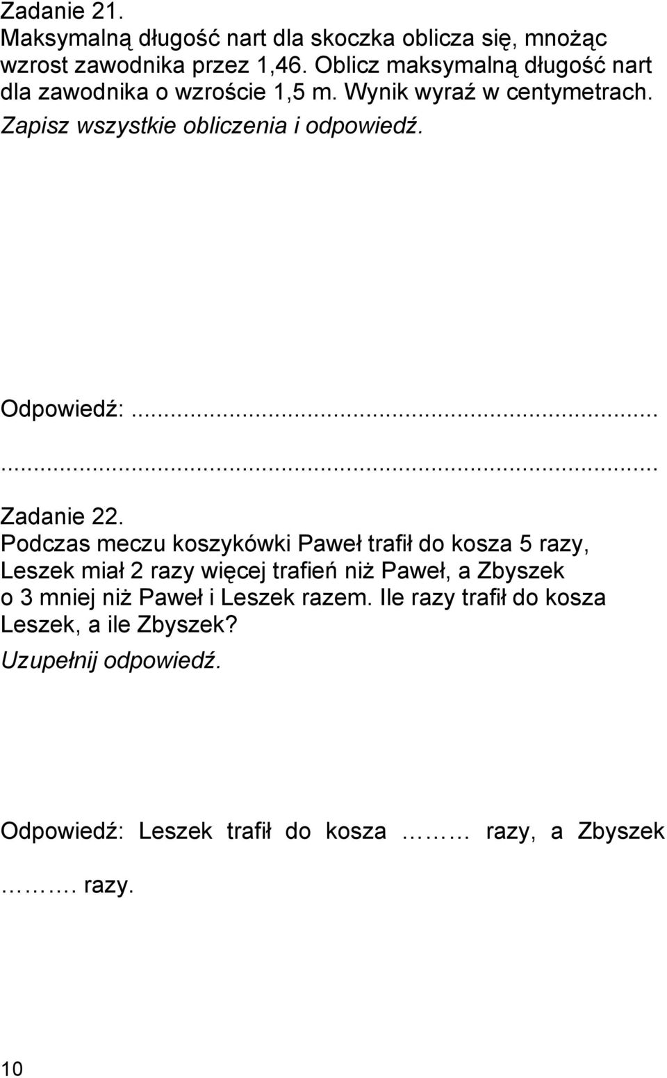 Odpowiedź:...... Zadanie 22.
