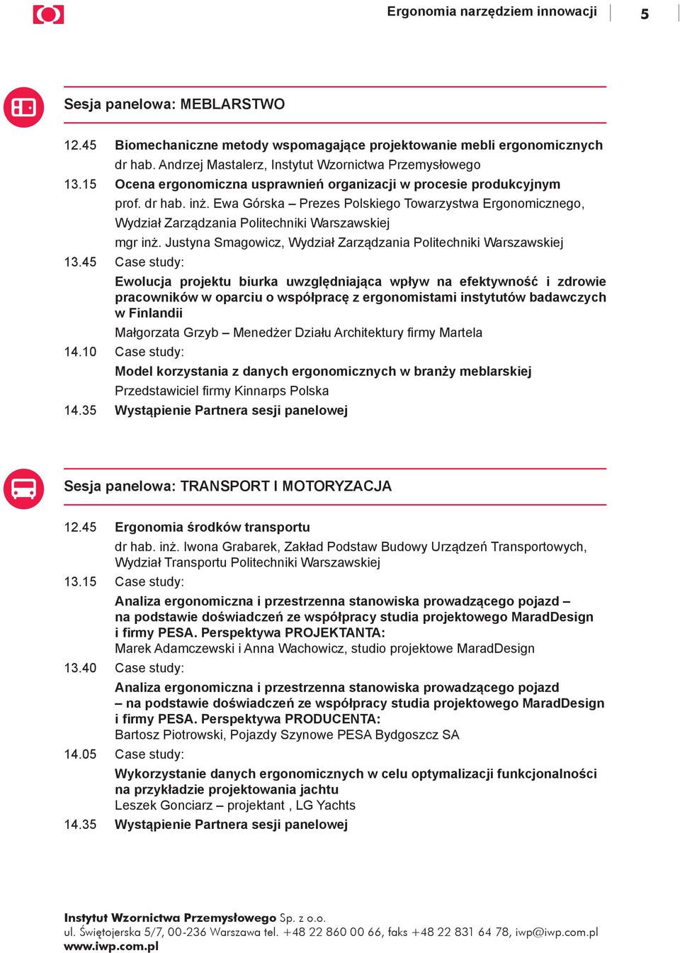 Justyna Smagowicz, Wydział Zarządzania Politechniki Warszawskiej 13.