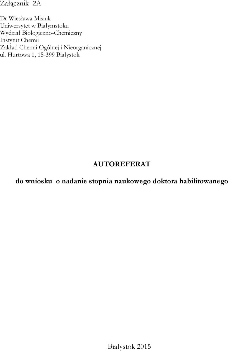 Nieorganicznej ul.