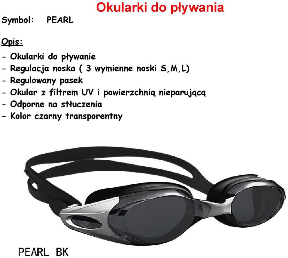 Regulacja noska ( 3 wymienne