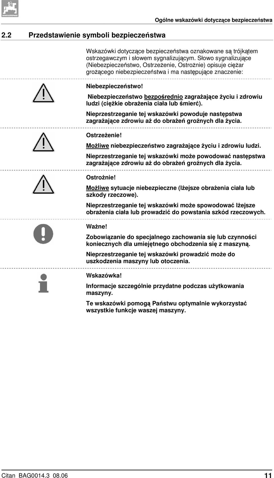 Niebezpieczeństwo bezpośrednio zagrażające życiu i zdrowiu ludzi (ciężkie obrażenia ciała lub śmierć).