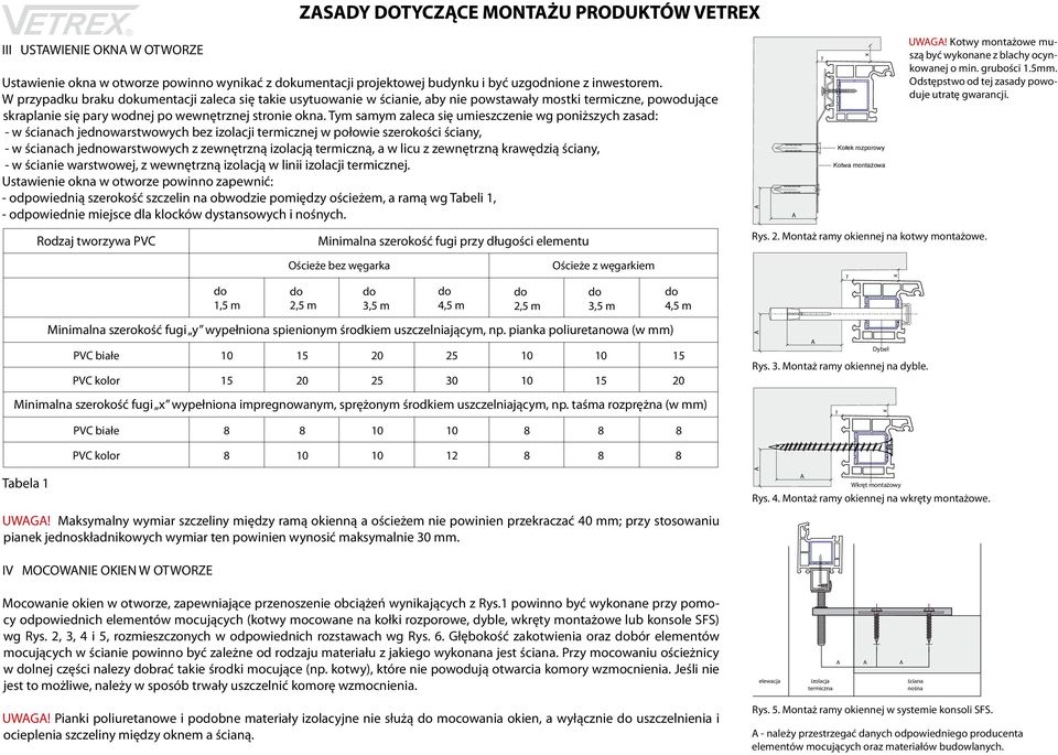 Tym samym zaleca się umieszczenie wg poniższych zasad: - w ścianach jednowarstwowych bez izolacji termicznej w połowie szerokości ściany, - w ścianach jednowarstwowych z zewnętrzną izolacją