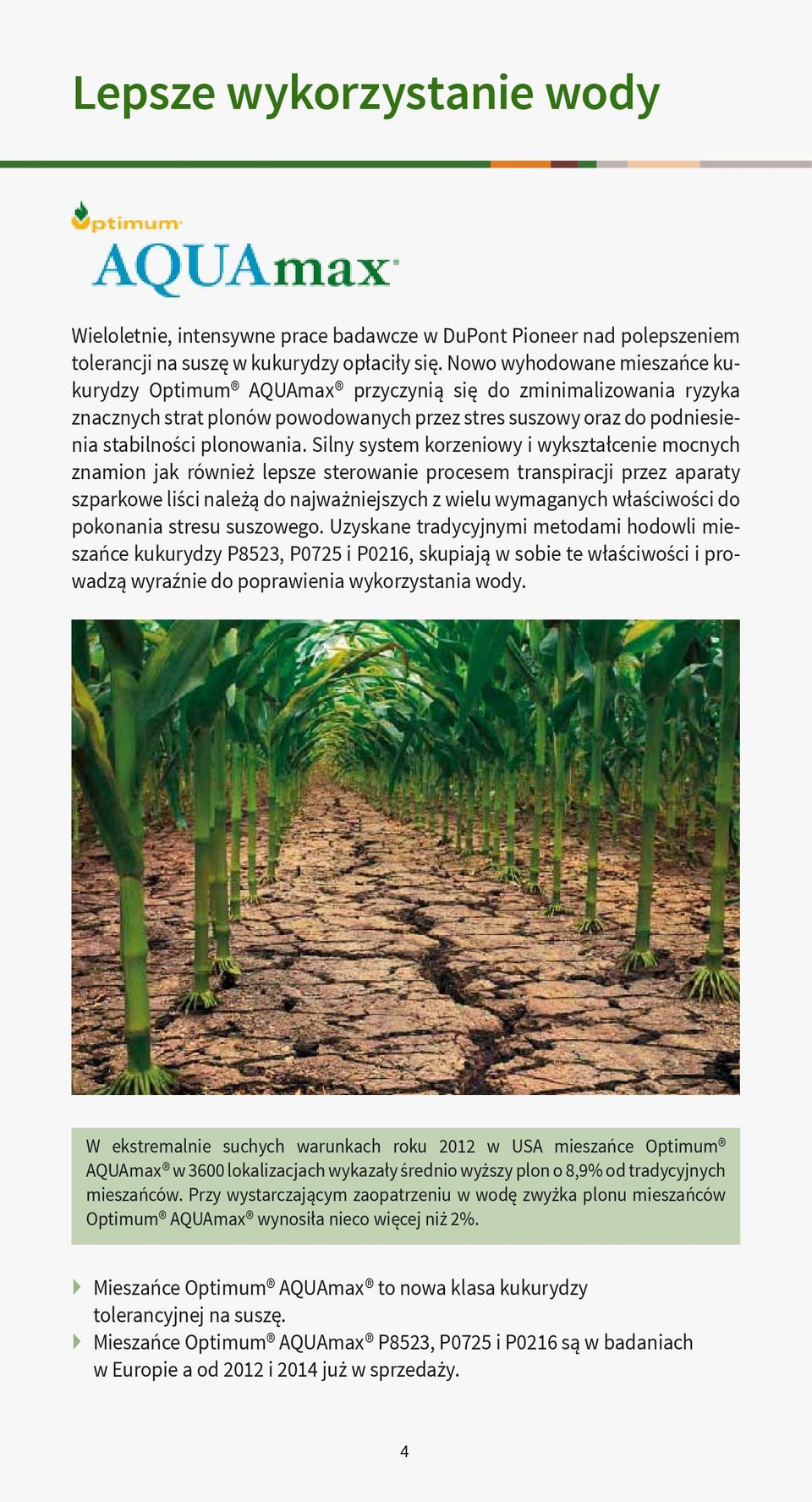 Silny system korzeniowy i wykształcenie mocnych znamion jak również lepsze sterowanie procesem transpiracji przez aparaty szparkowe liści należą do najważniejszych z wielu wymaganych właściwości do